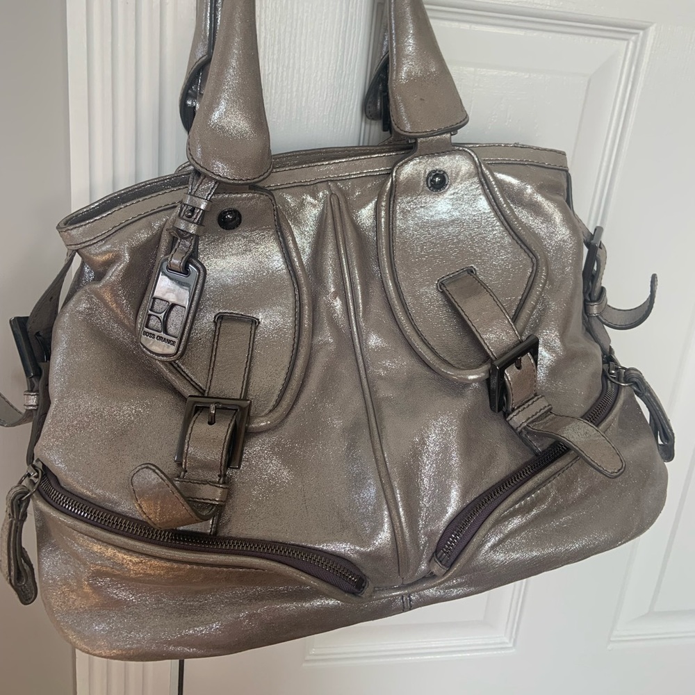 BOSS orange Brand Silver large Tote 👜 bag purse. Travel bag
